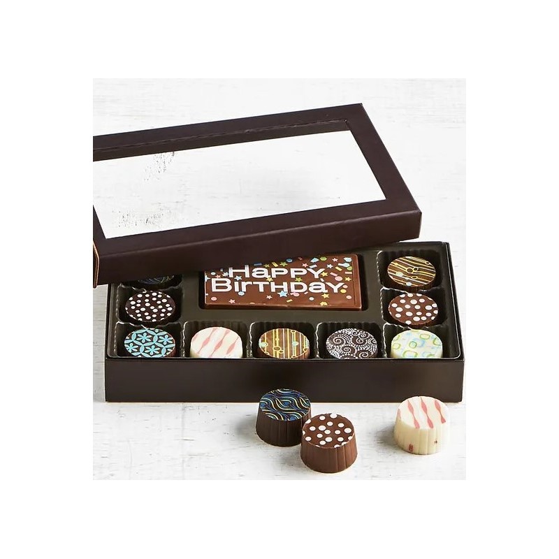 Simply Chocolate Birthday Bar & Truffles 10pc