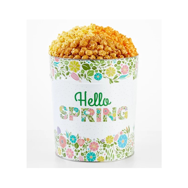 Swing Into Spring 3 1/2 Gallon 3 Flavor Popcorn Tin