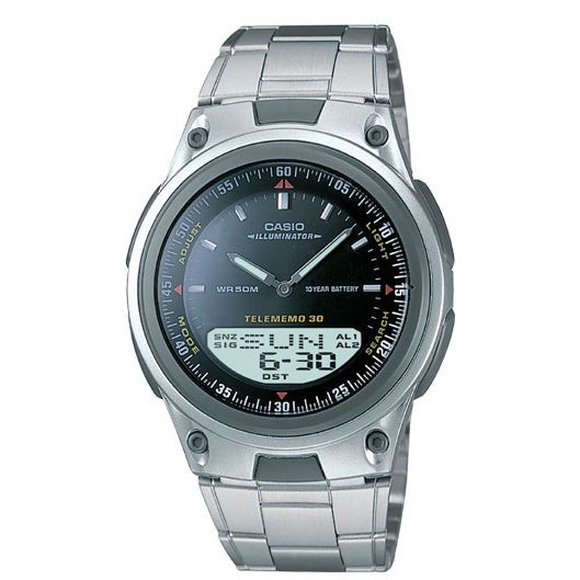 Unisex Analog/Digital Steel Watch Black Dial