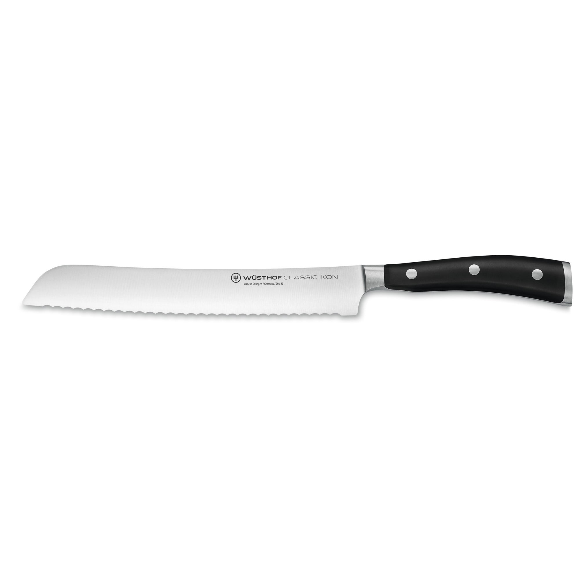 8" Classic Ikon Bread Knife Black