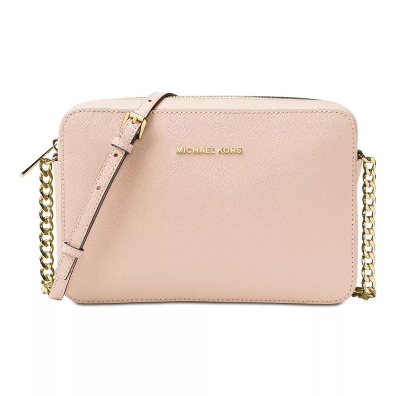 Jet Set Large Saffiano Leather Crossbody - Soft Pink