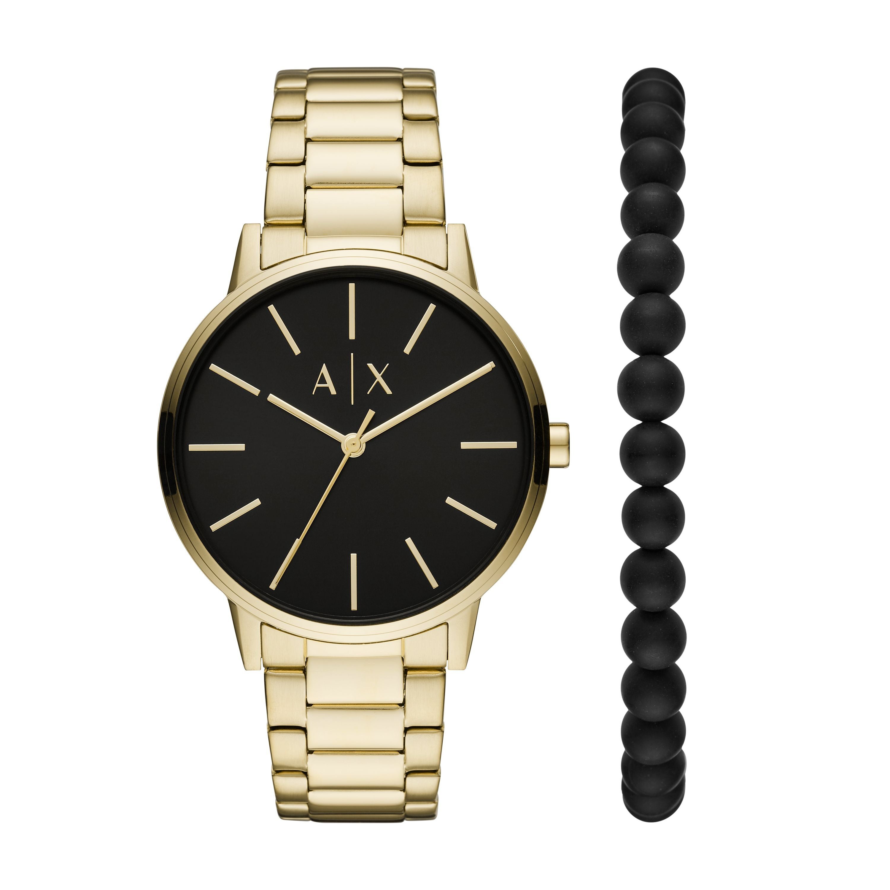 Men's Cayde Gold-Tone Stainless Steel Watch & Bracelet Gift Set