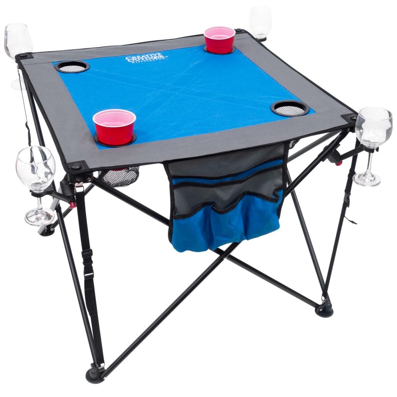 Folding Wine Table - Blue