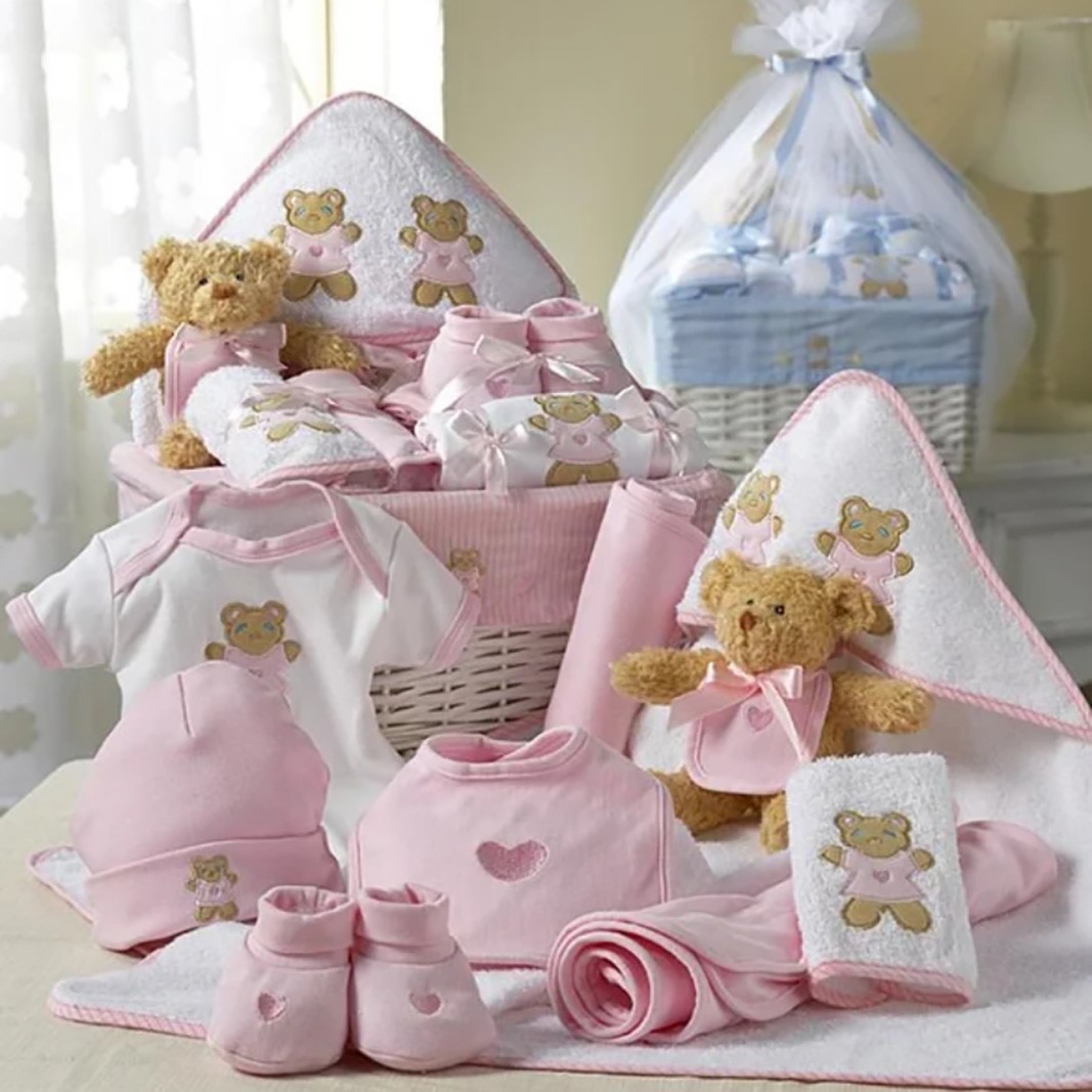 Comfy Baby Newborn Basket - Girl