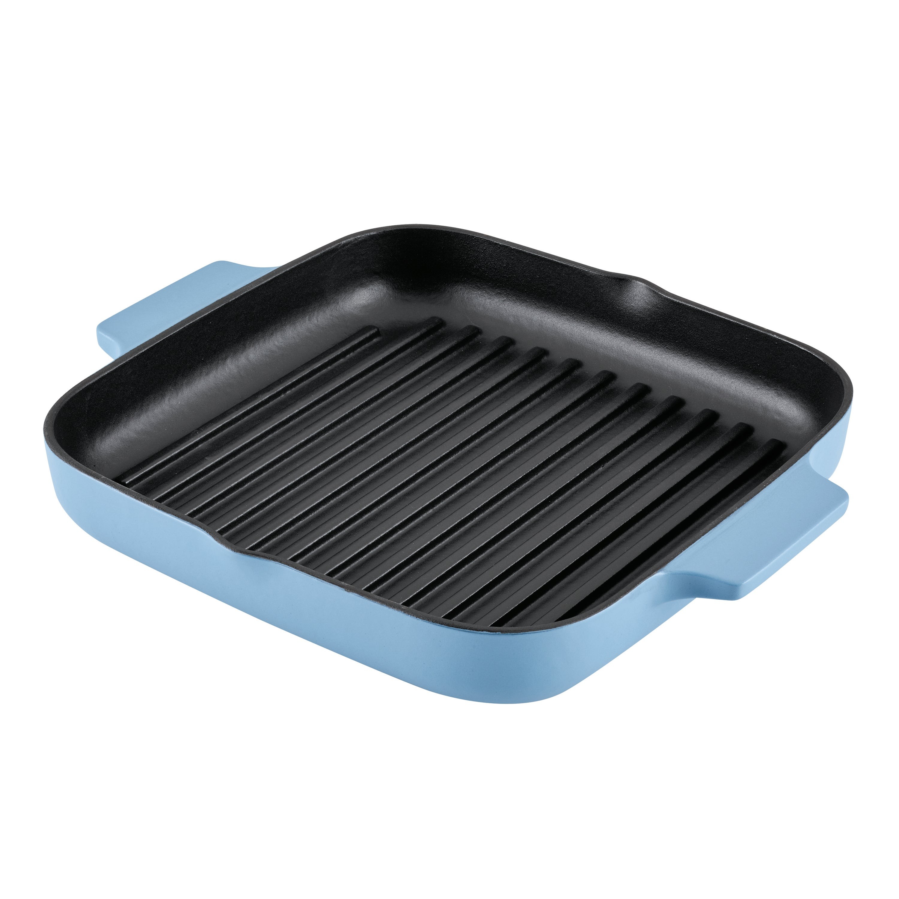 11" Enamel Cast Iron Square Grill Pan Blue Velvet