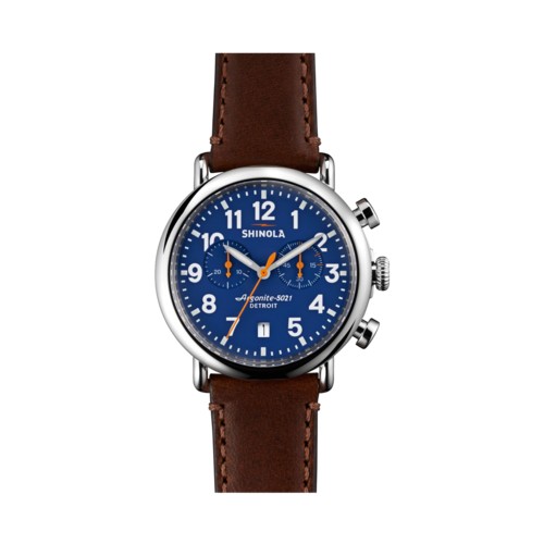 Shinola The Runwell Chrono Leather Strap Watch