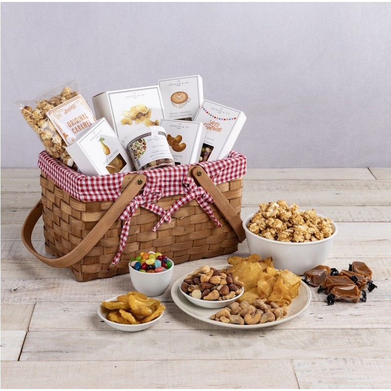 Farmhouse Basket - Red & White Gingham