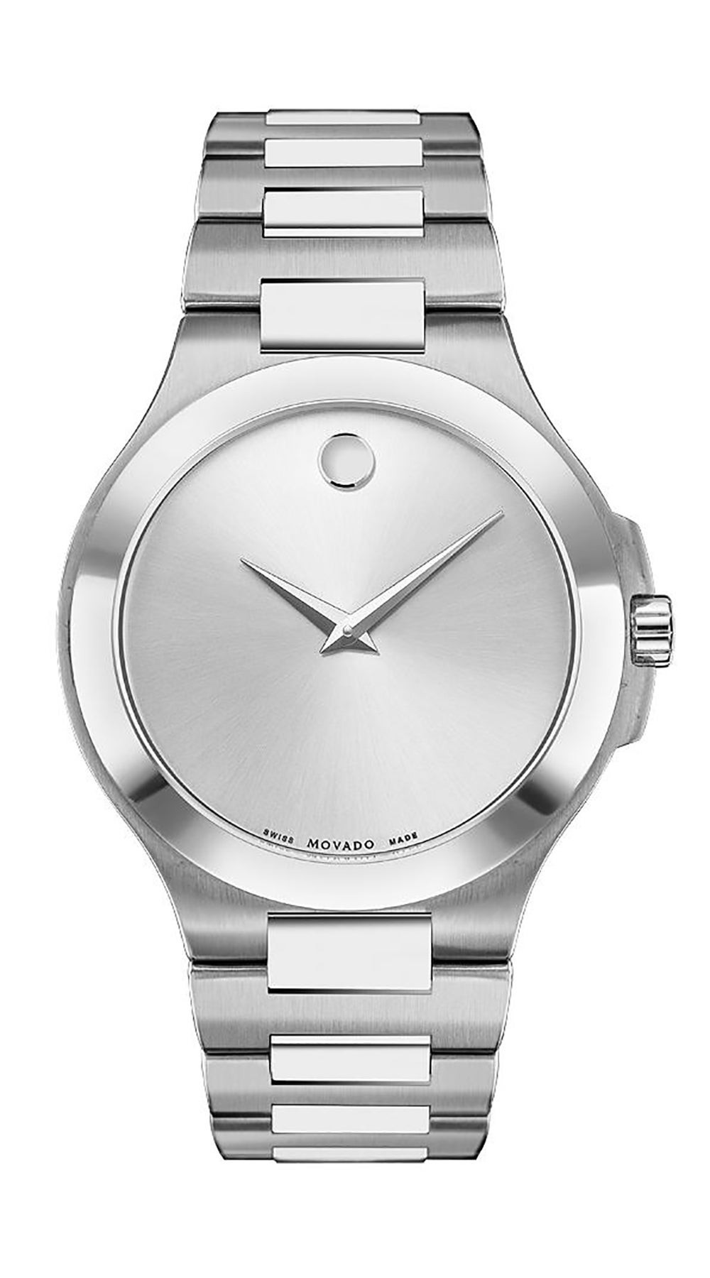 Mens Corporate Exclusive Silver-Tone Stainless Steel Watch Silver Dial
