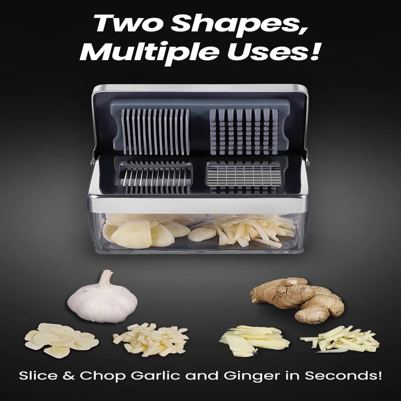 SS Garlic Chopper Mini & Slicer Super Thin 2 in 1