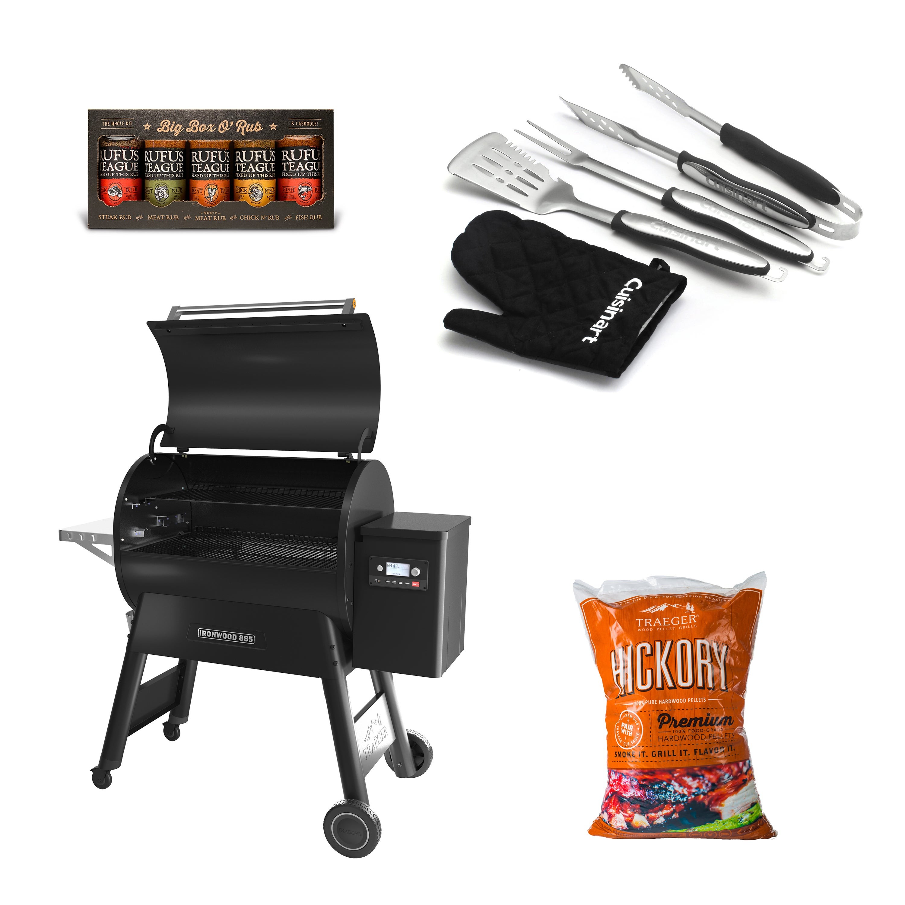 Ironwood 885 Smart Pellet Grill/Smoker Starter Set