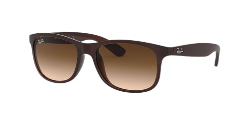 Ray-Ban Andy Sunglasses Brown/Brown Gradient, Size 55 frame Brown/Brown Gradient