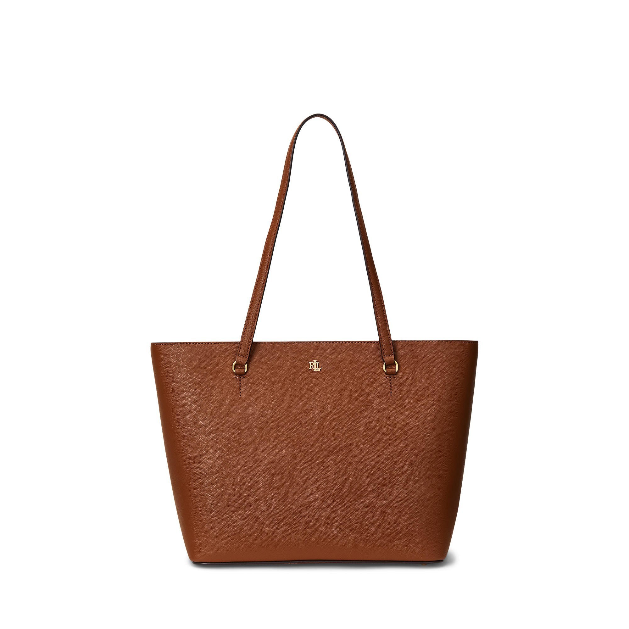 Karly Crosshatch Medium Leather Shopper Tan