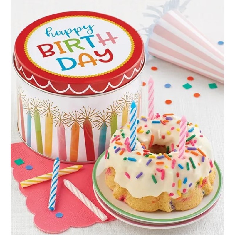 Birthday Mini Confetti Cake and Gift Tin