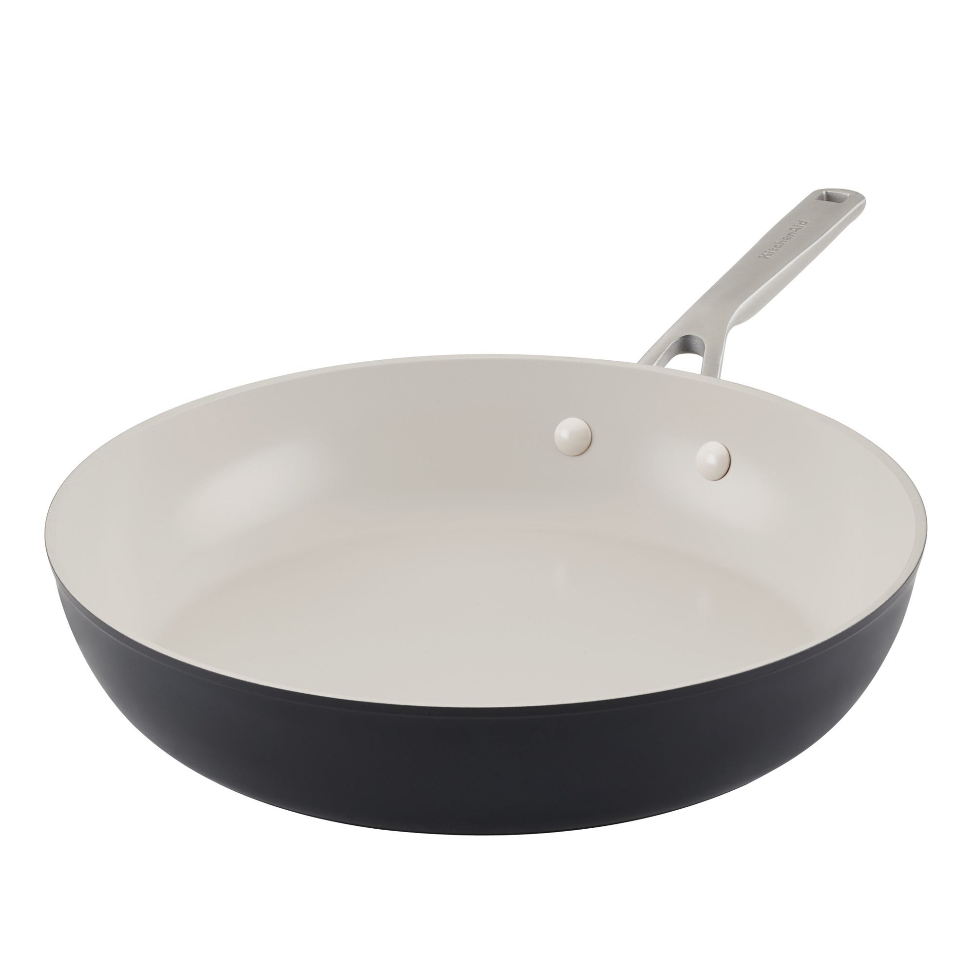 12.25" Hard Anodized Ceramic Nonstick Fry Pan Black