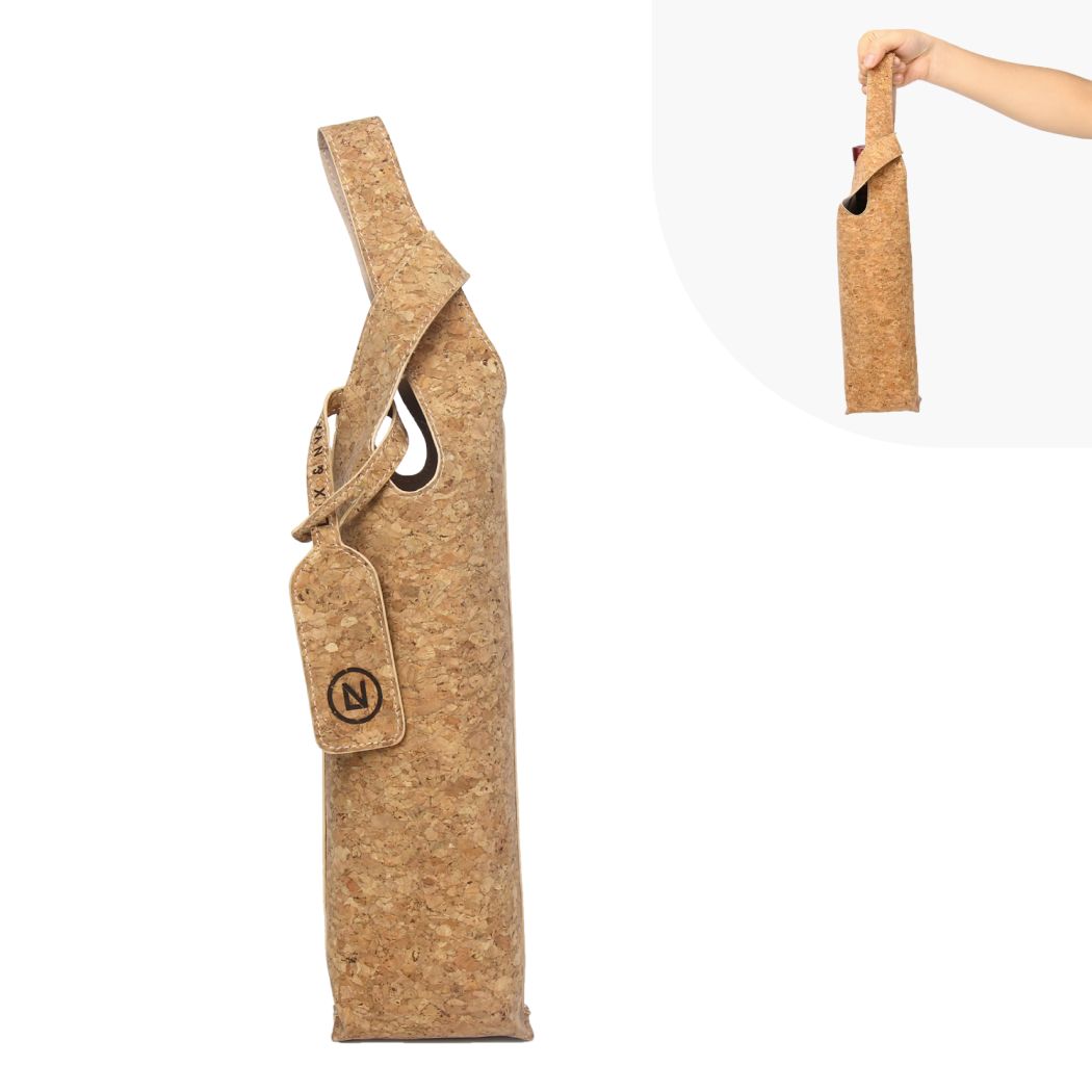 1.5 liter Wine Bottle Carrier - Wine Tote - (Cork)