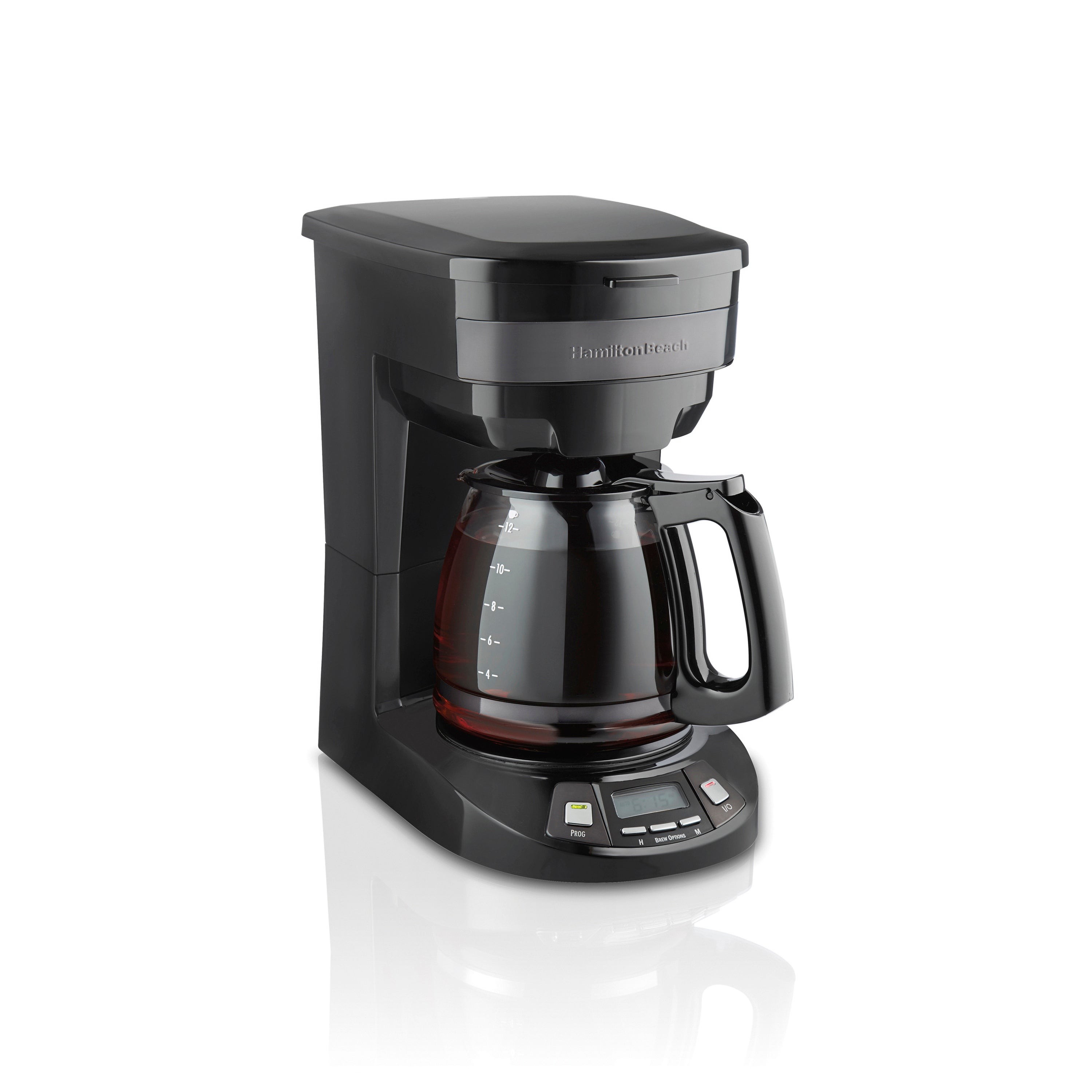 12 Cup Programmable Coffeemaker Black & Stainless Steel