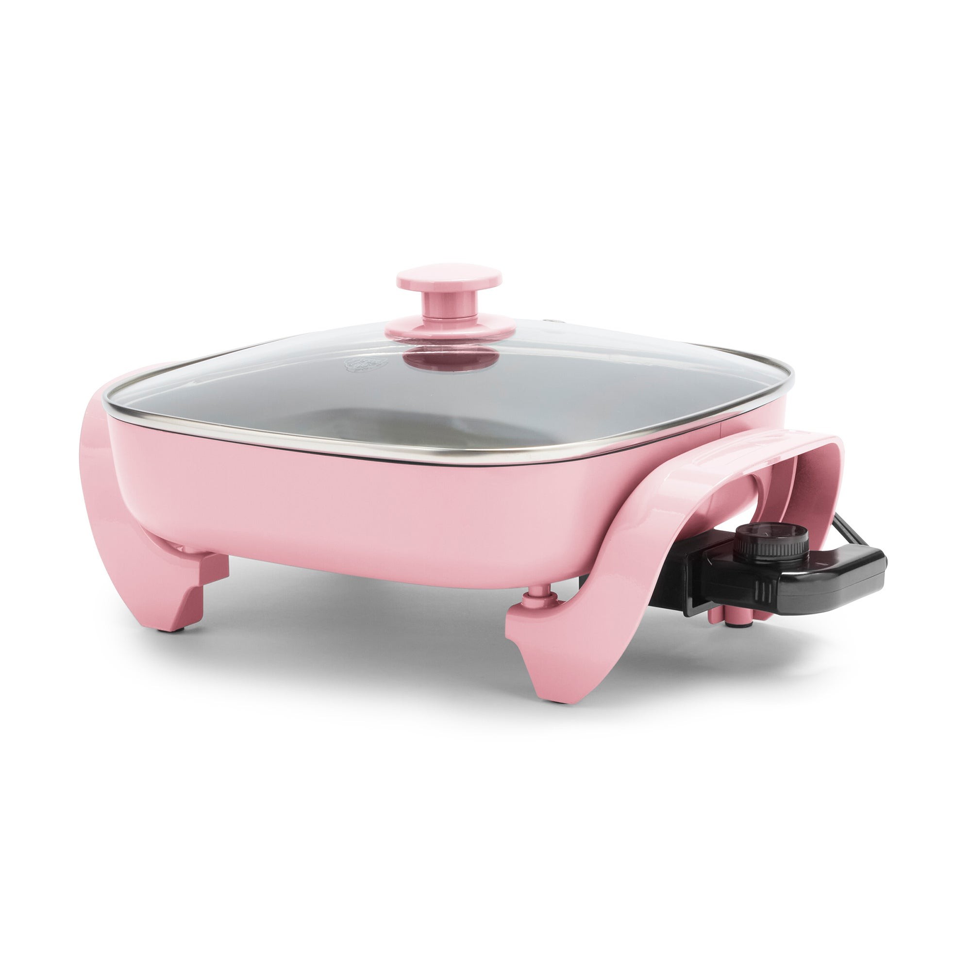 Healthy Power 5qt Nonstick Electirc Square Skillet Pink