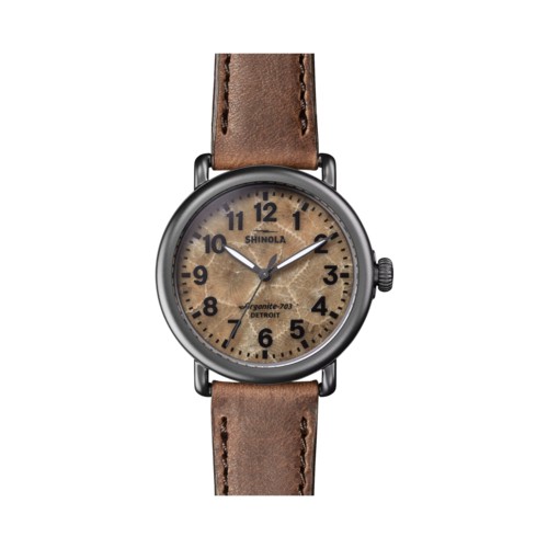 Shinola The Runwell Leather Strap Watch 41mm, British Tan