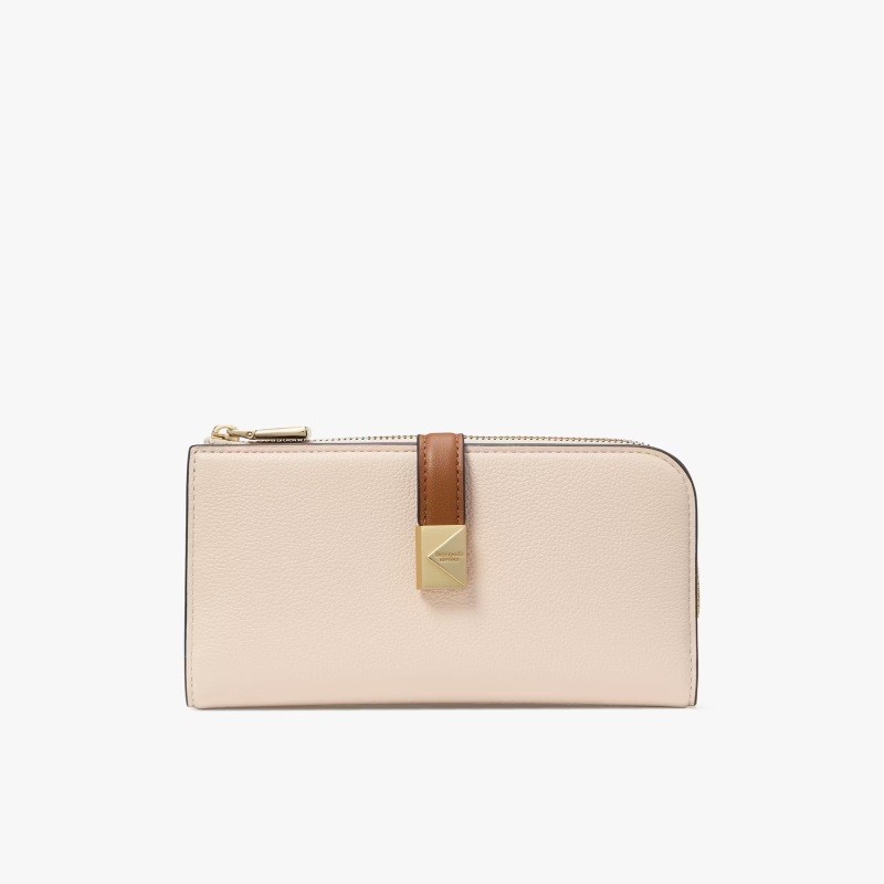 Deco Zip Slim Wallet - Cashew Milk