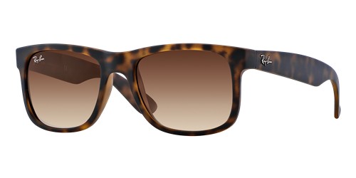 Ray-Ban Justin Classic Sunglasses Tortoise/Brown Gradient, Size 54 frame Tortoise/Brown Gradient