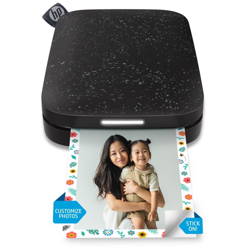 Sprocket Portable 2x3" Instant Photo Printer (Black Noir), Prints From iOS or Android Devices