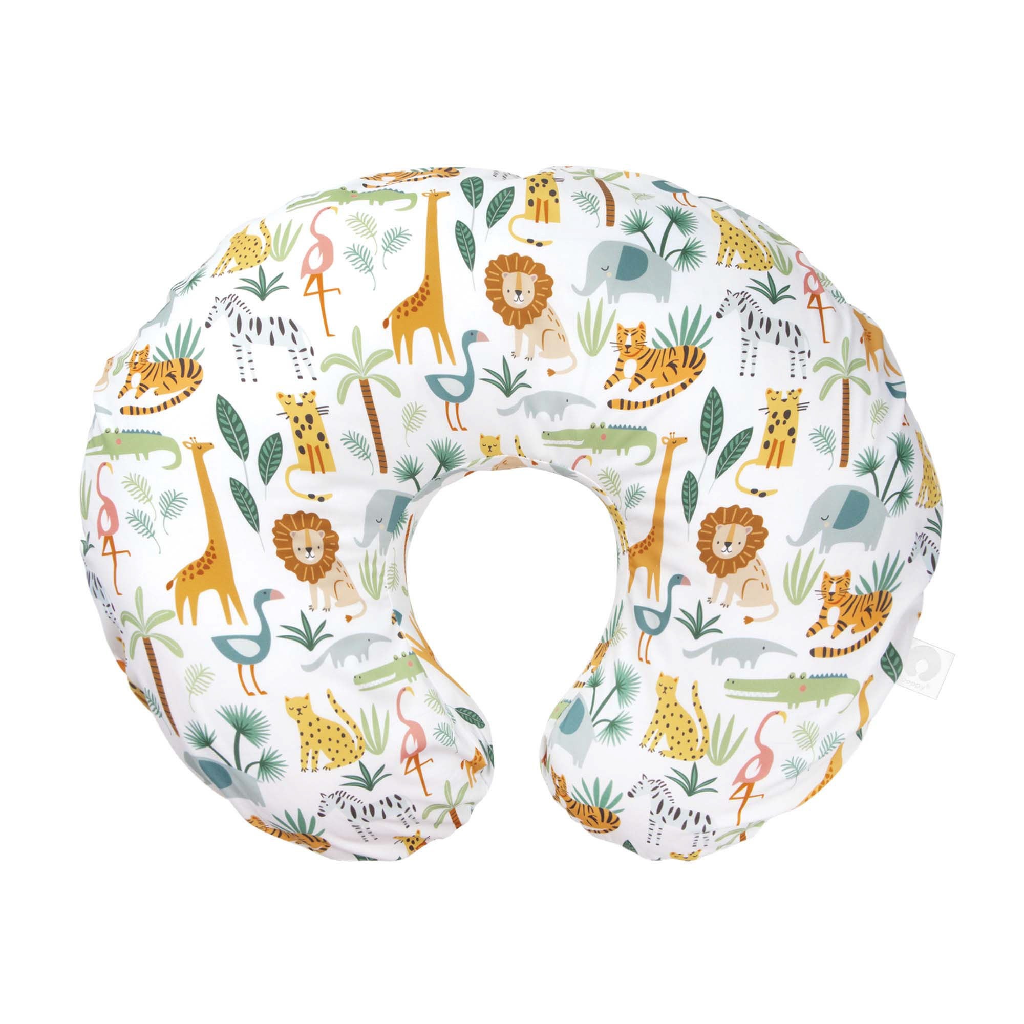 Boppy Original Support Nursing Pillow Protective Liner Colorful Wildlife