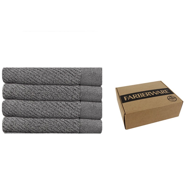 Tailored 4Pcs Set Hand Towel - (Grey)