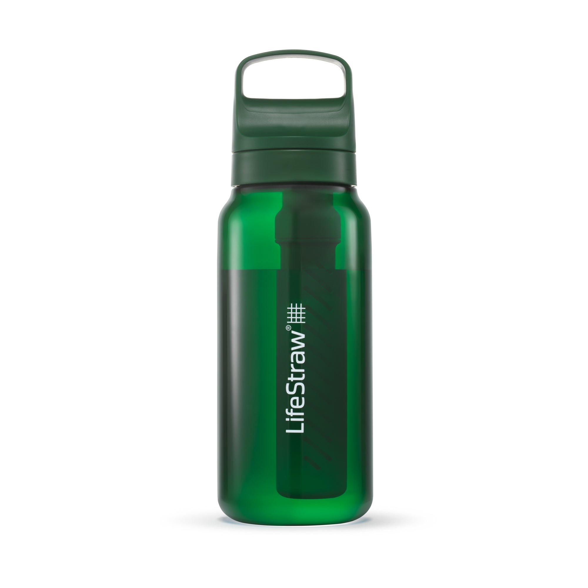 LifeStraw Go 1L Water Filter Bottle w/ Tritan Renew Terrace Green