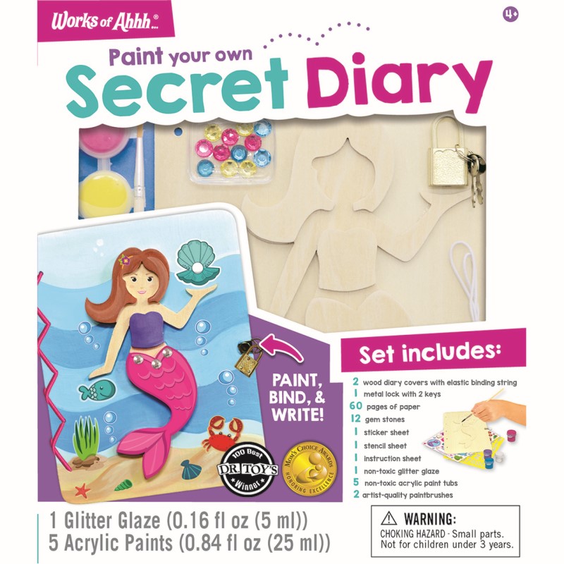 Mermaid Secret Diary Wood Paint Kit