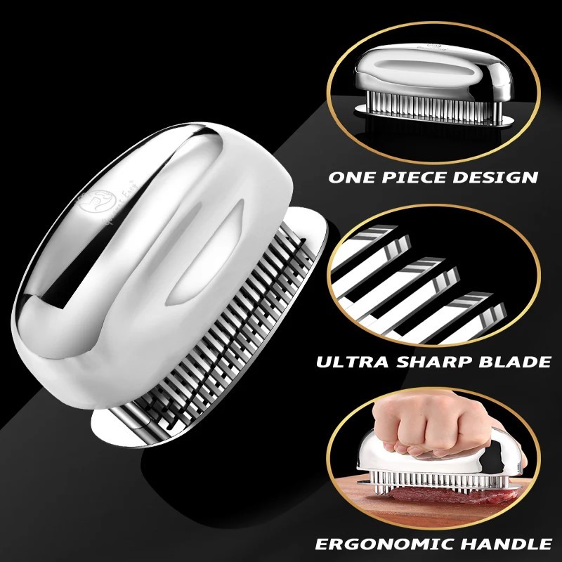 Meat Tenderizer Tool, Ultra Sharp Needle Blades 100% SS