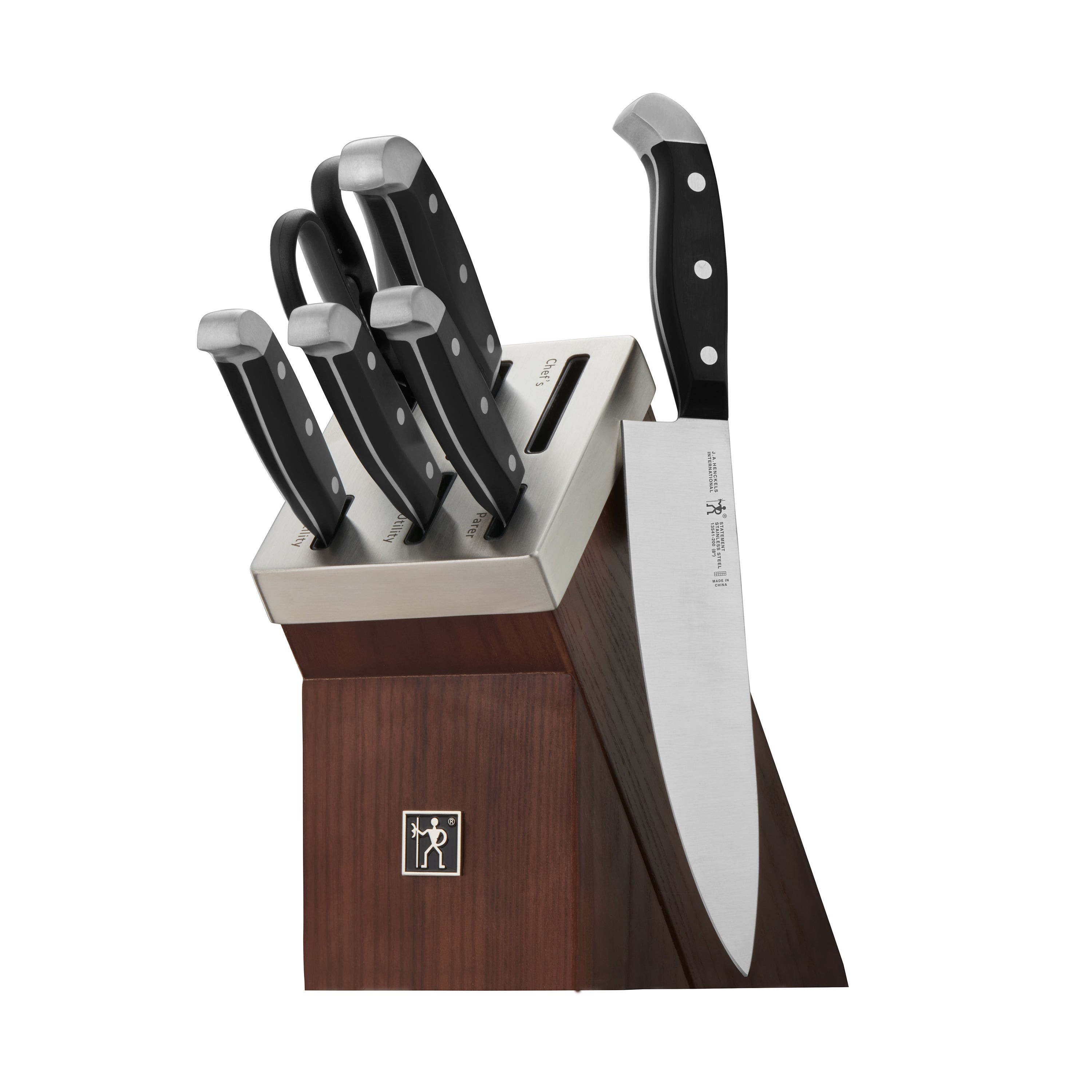 Statement 7pc Self-Sharpening Knife Block Set