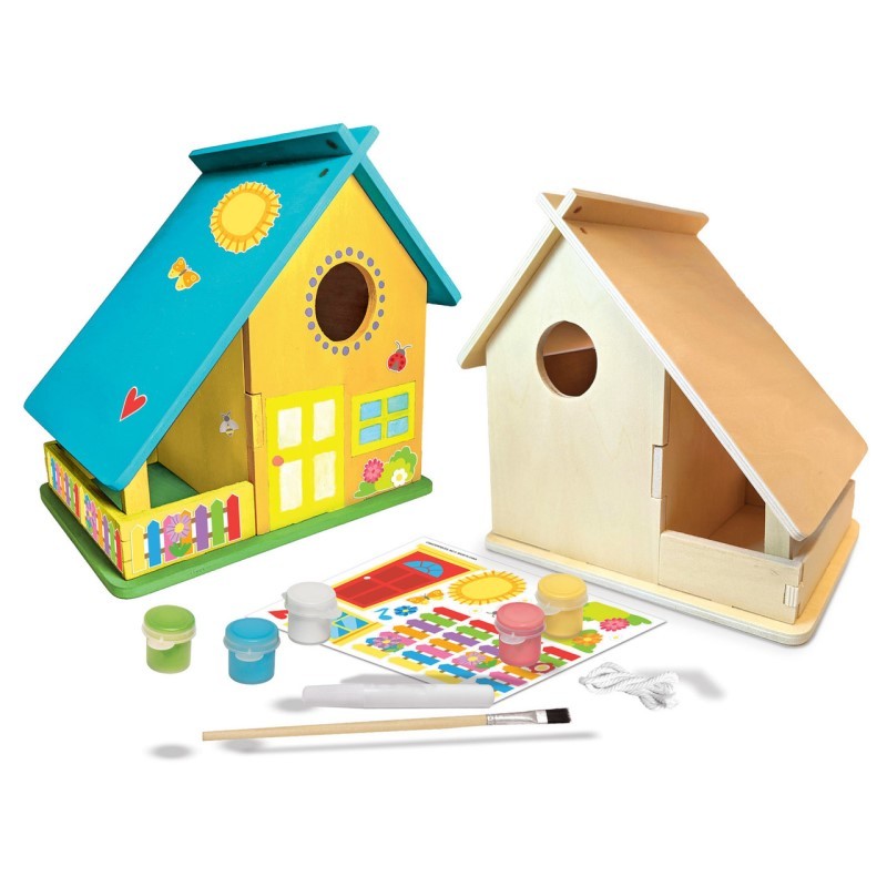 Audubon Bird House Buildable Wood Paint Kit
