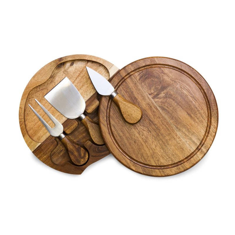 Acacia Brie Cheese Cutting Board & Tools Set