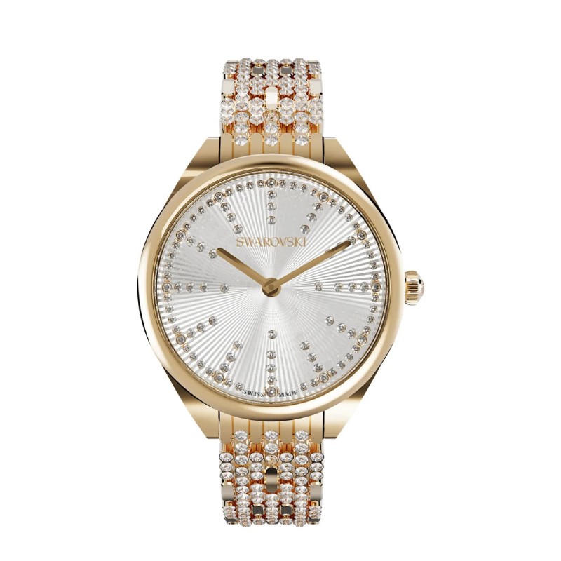Attract Yellow Gold Tone with 150 Crystals Ladies Watch