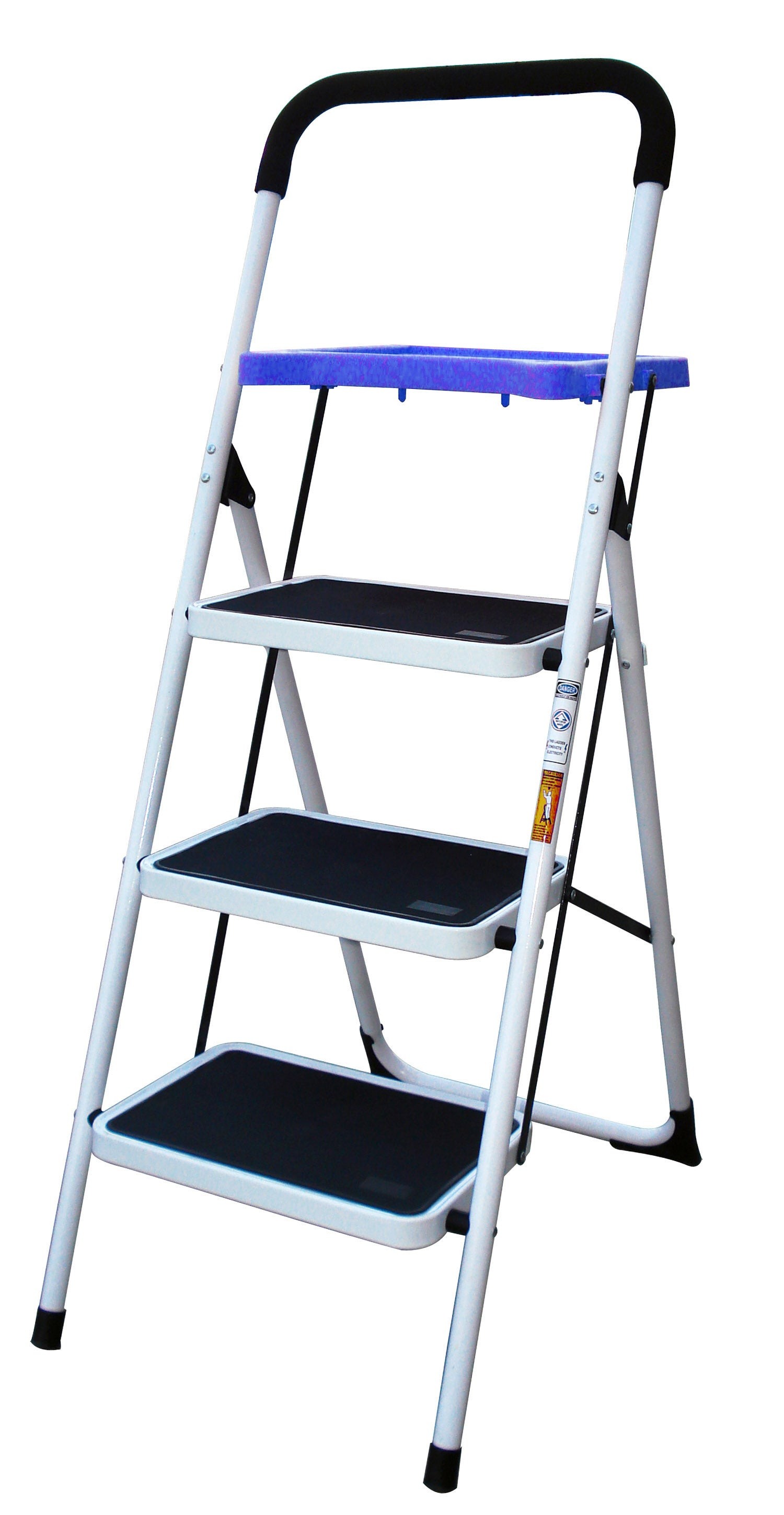 3-Step Metal Ladder w/ Paint Platform