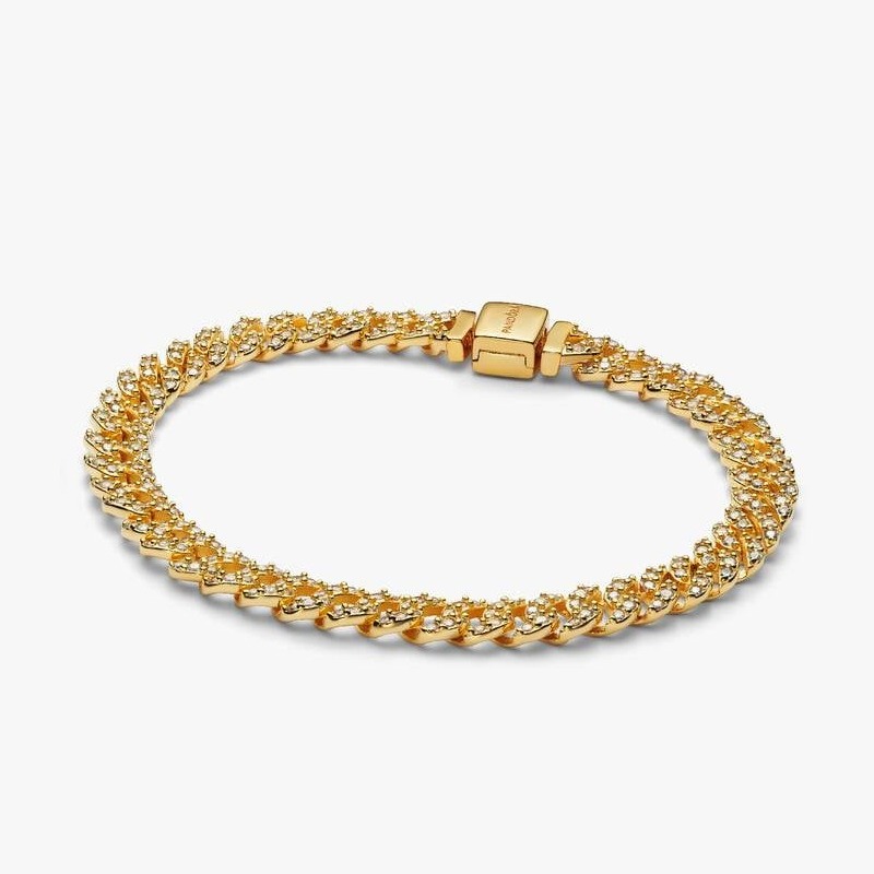Pavé Cuban Chain Bracelet Size 6.3"