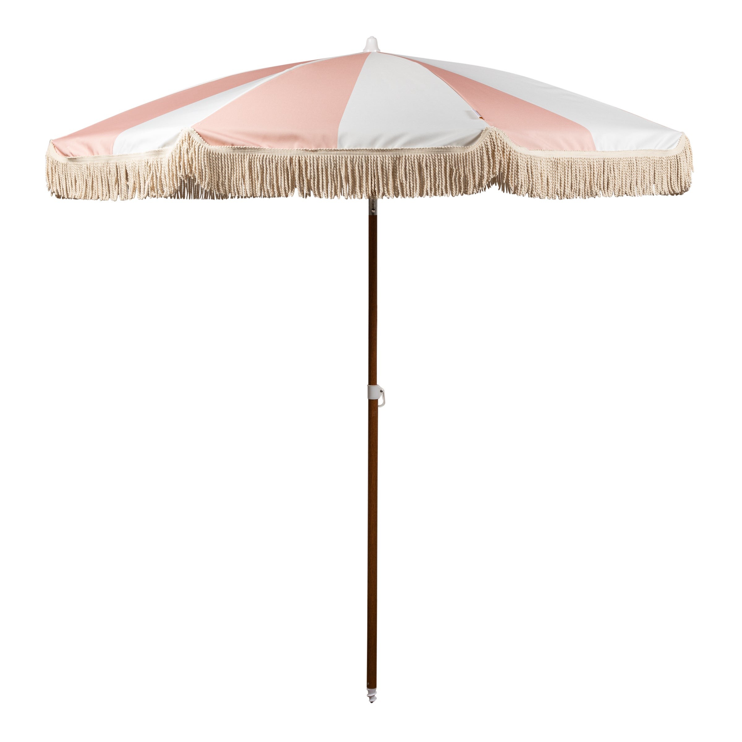 Summerland Portable Beach Umbrella Pink Salt Stripe