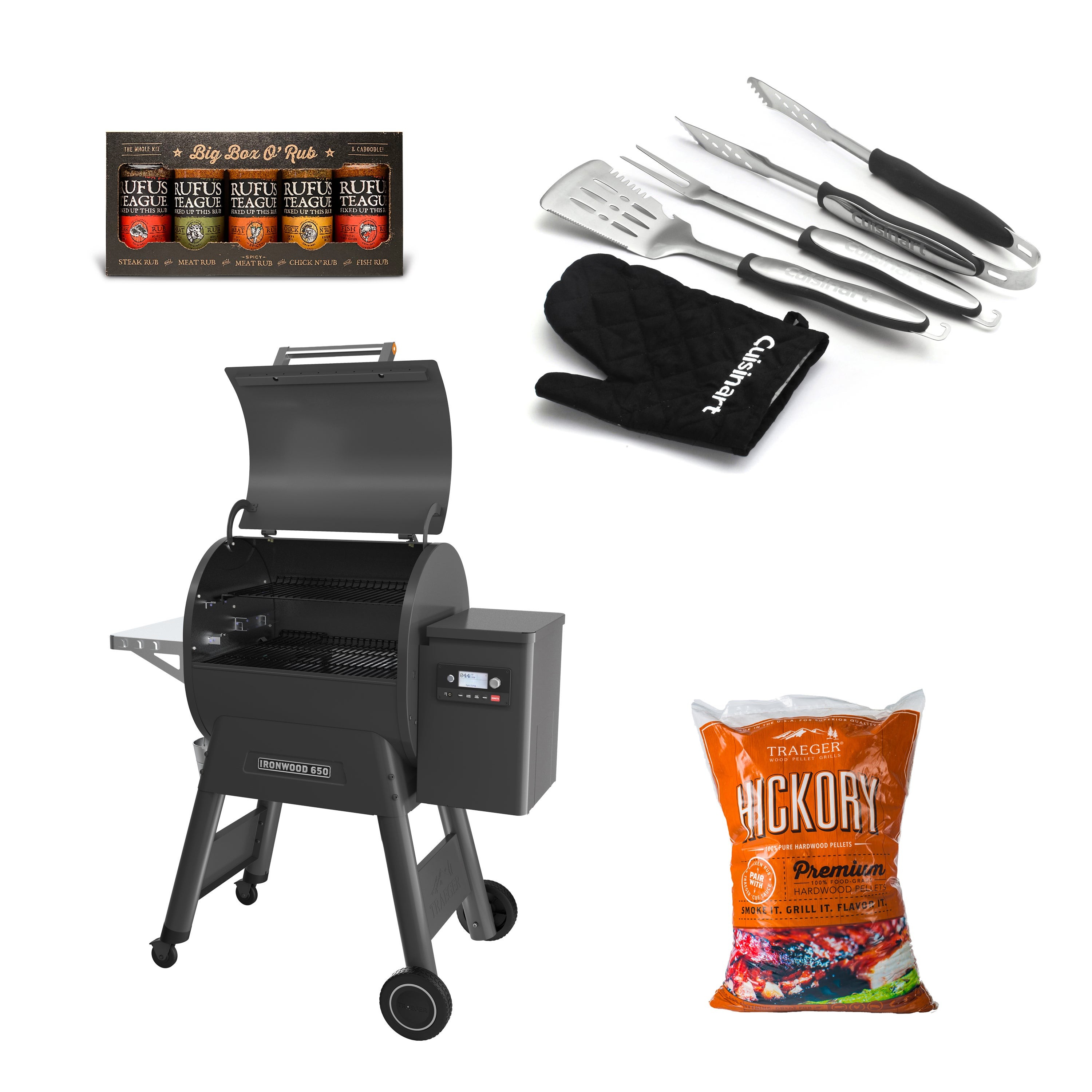 Ironwood 650 Smart Pellet Grill/Smoker Starter Set