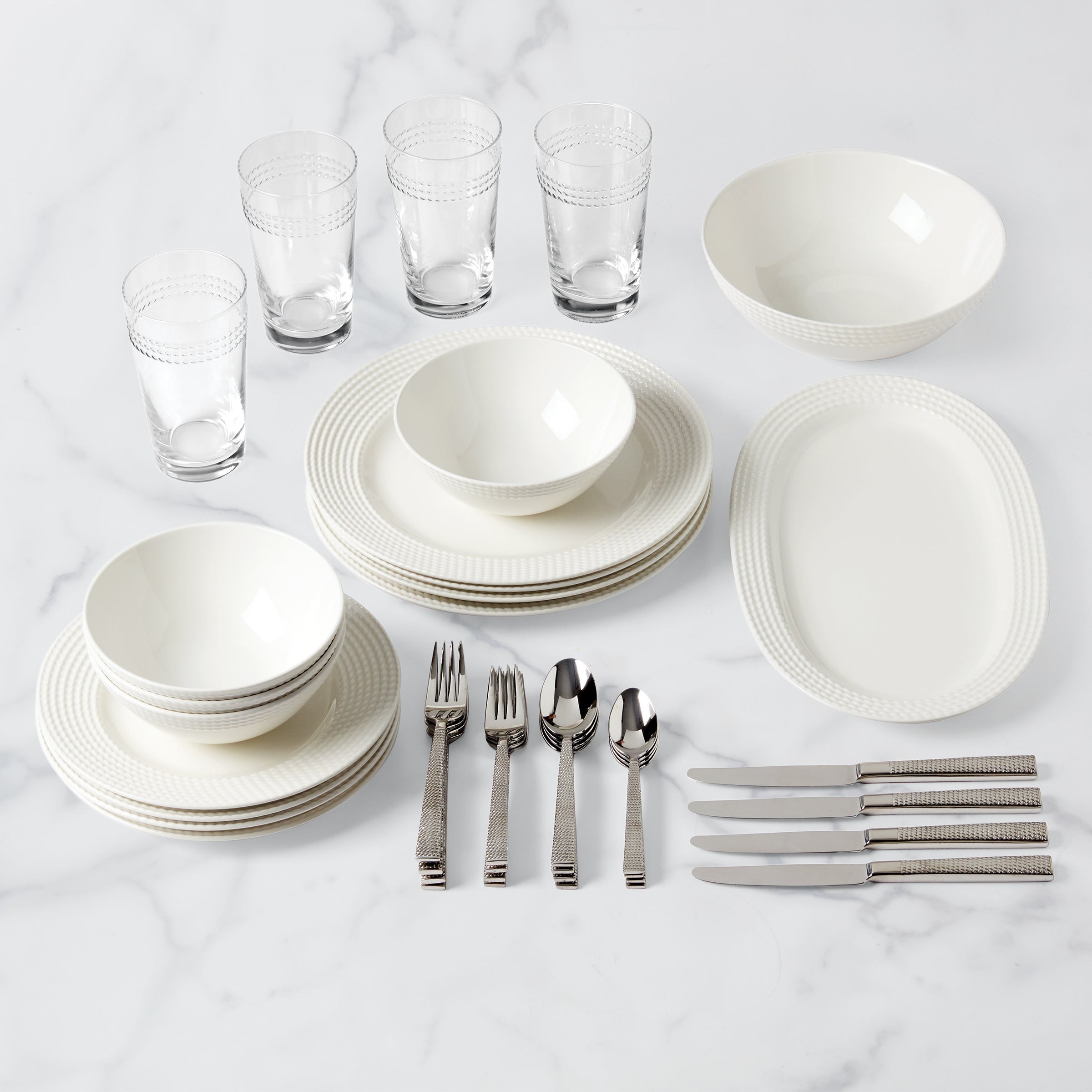 Wickford 38pc Dinnerware & Flatware Set