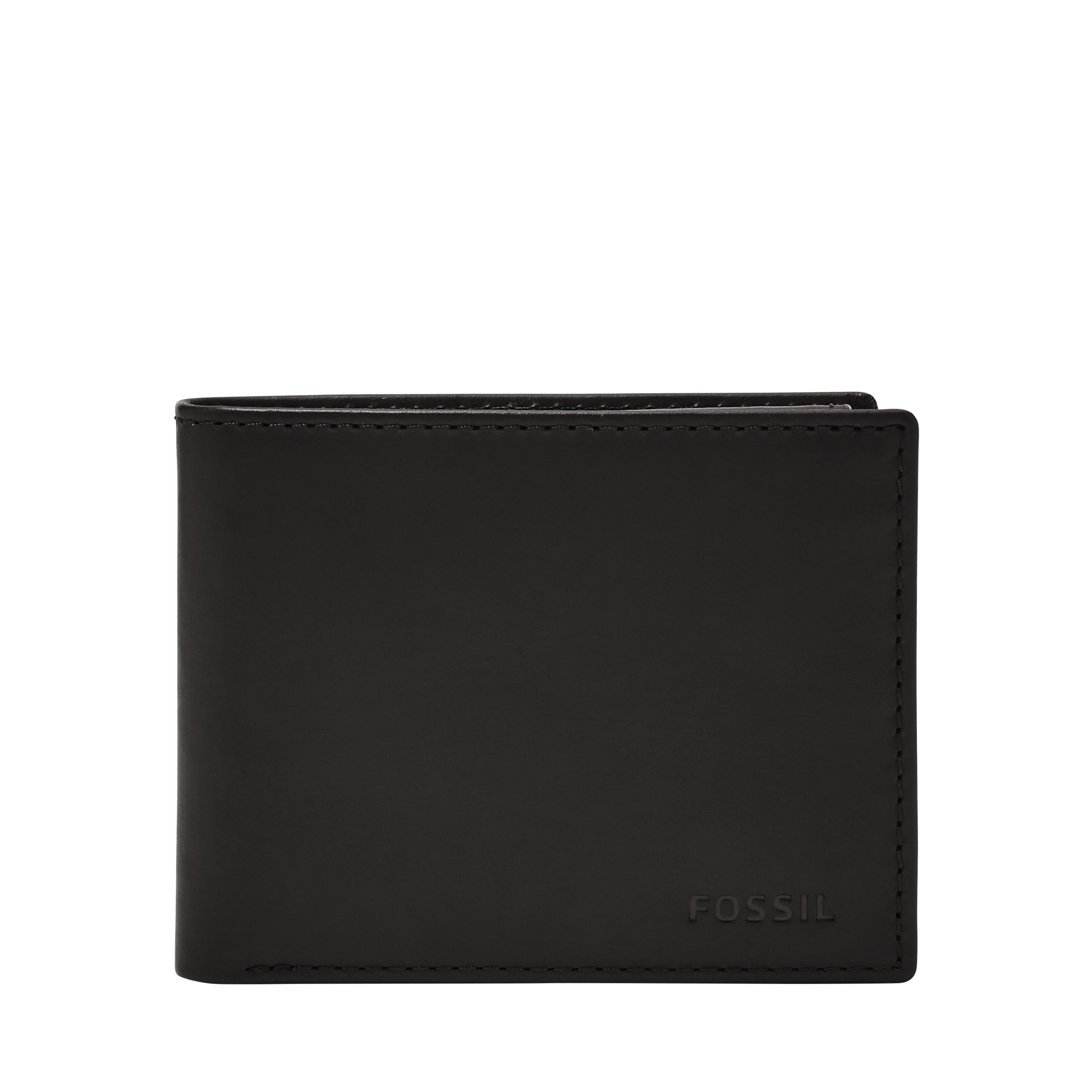 Derrick RFID Passcase Leather Wallet Black