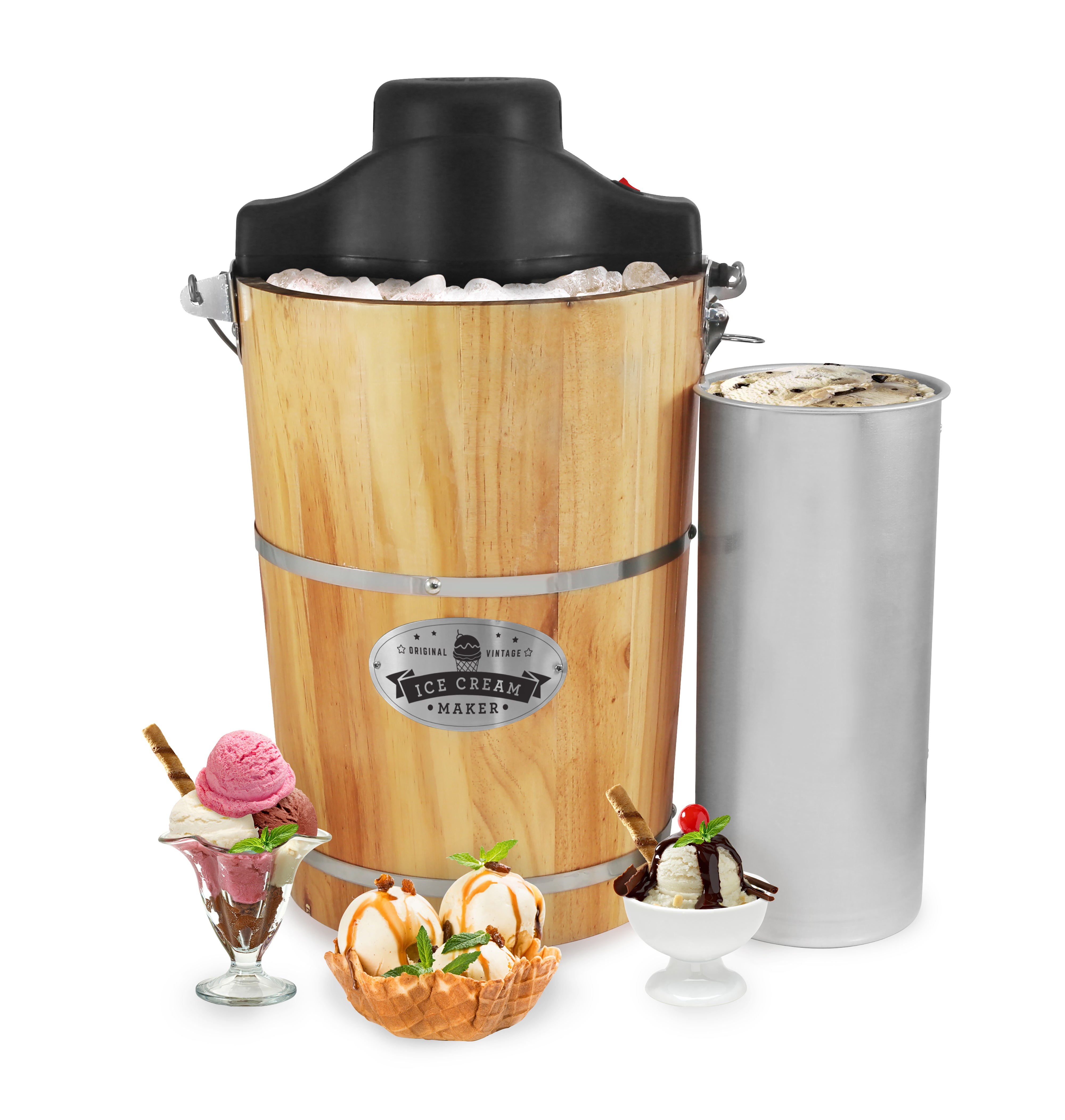 Gourmet 6qt Old-Fashioned Electric Ice Cream Maker