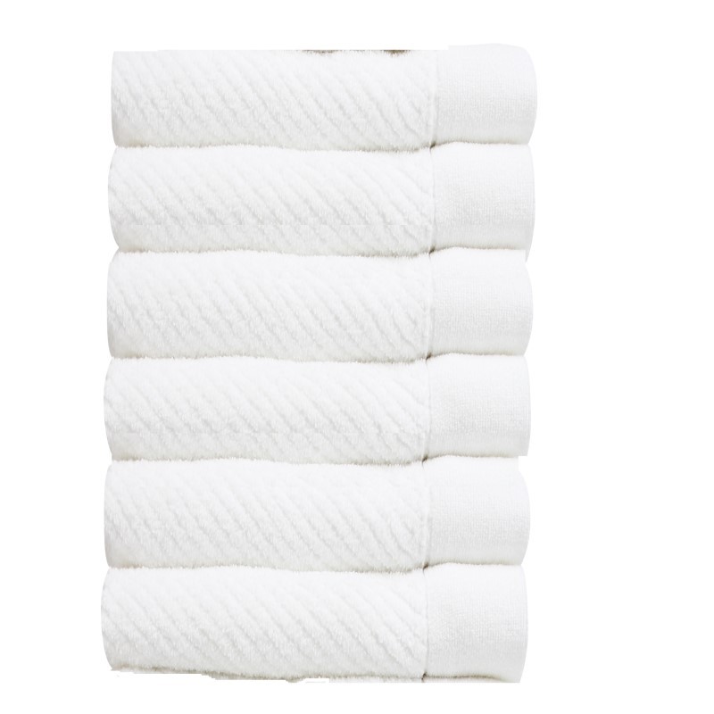 Tailored 6Pcs Set Wash Cloth - (White)