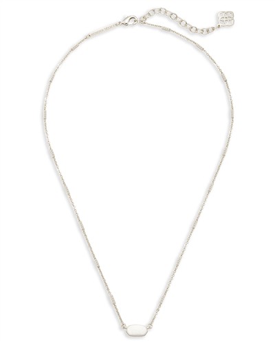Kendra Scott Fern Pendant Necklace in Bright Silver