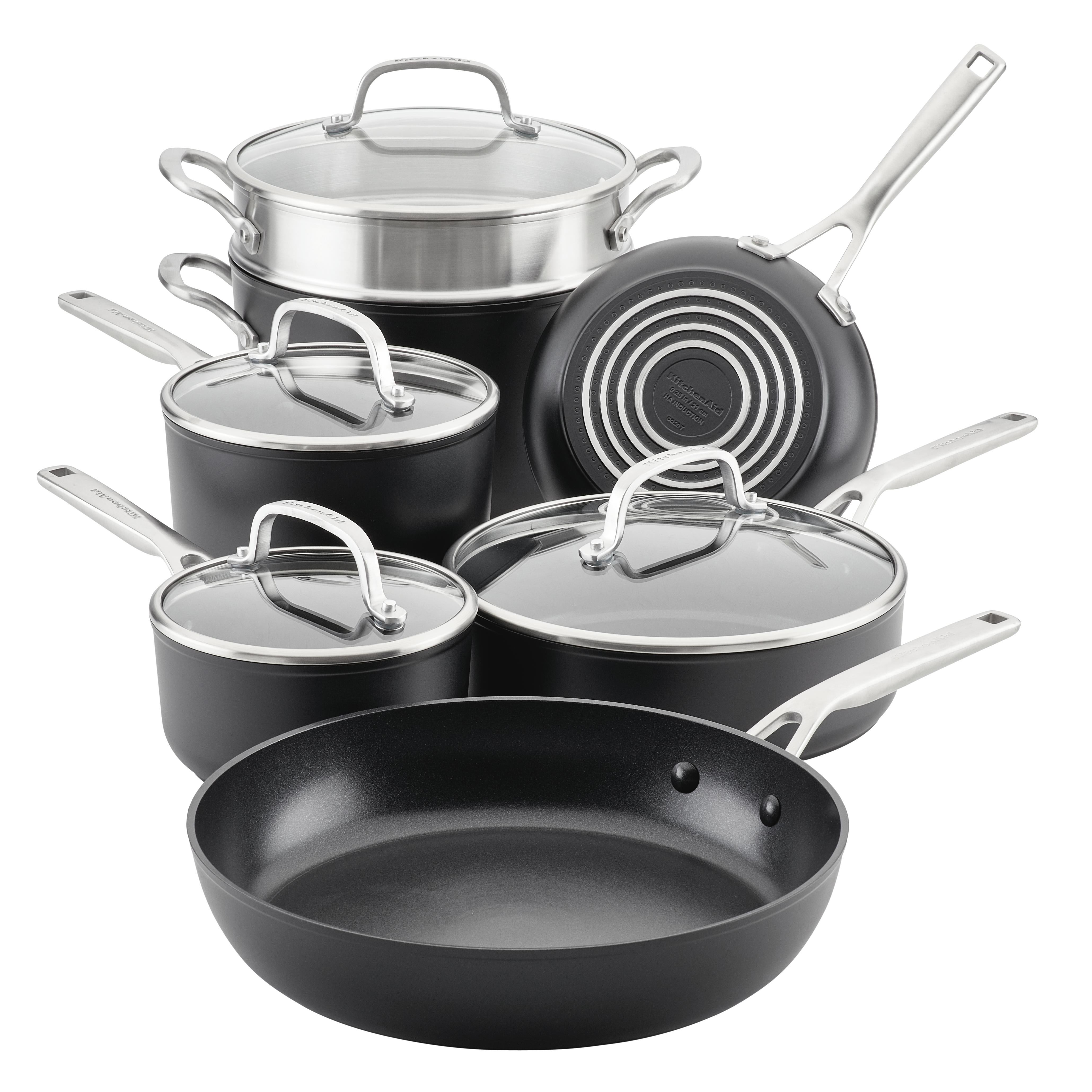 11pc Hard-Anodized Induction Cookware Set