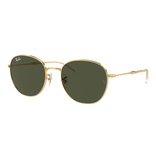 Ray-Ban RB3809 Sunglasses Polished Gold/Green Classic, Size 53 frame Polished Gold/Green Classic