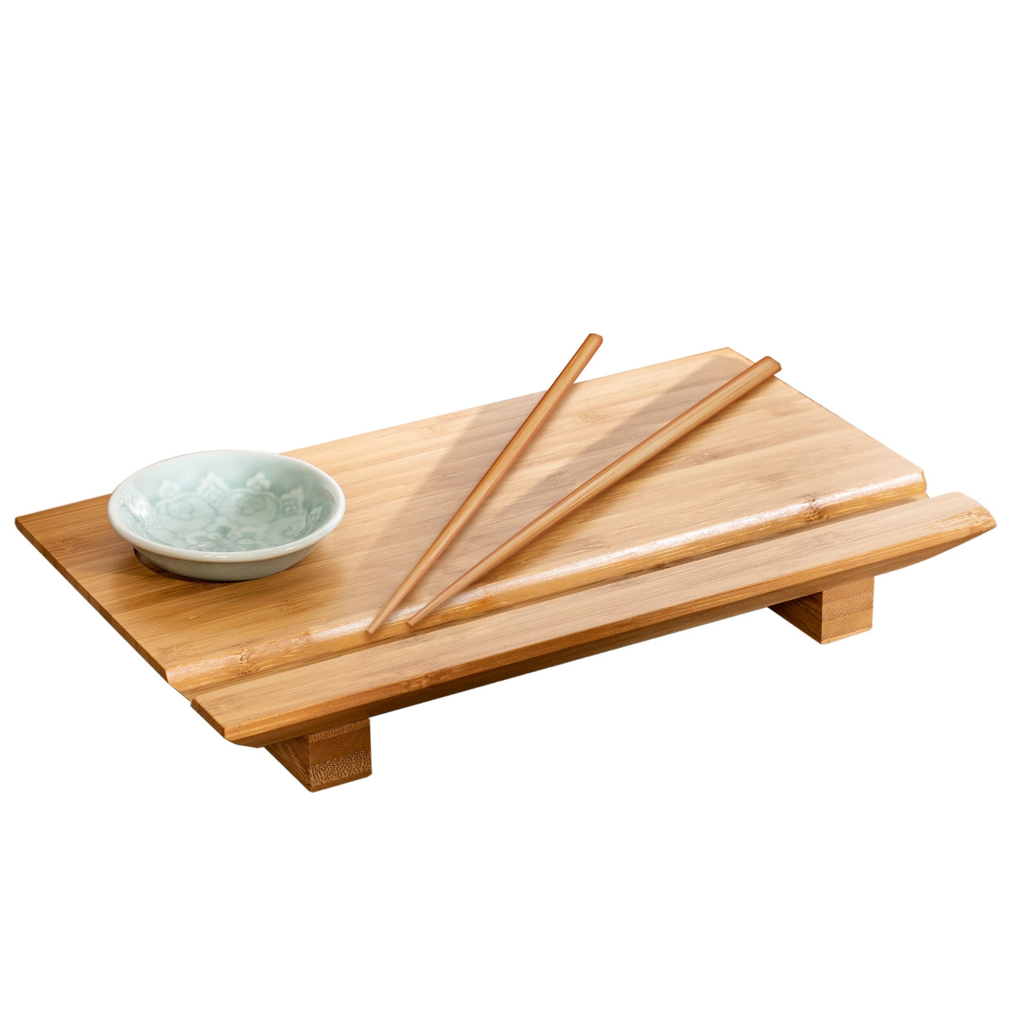 Burnished Bamboo Sushi Board Set