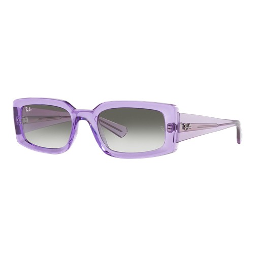 Ray-Ban Womens Kiliane Bio-Based Sunglasses, Transparent Violet/Light Grey Gradient, Size 54 Frame