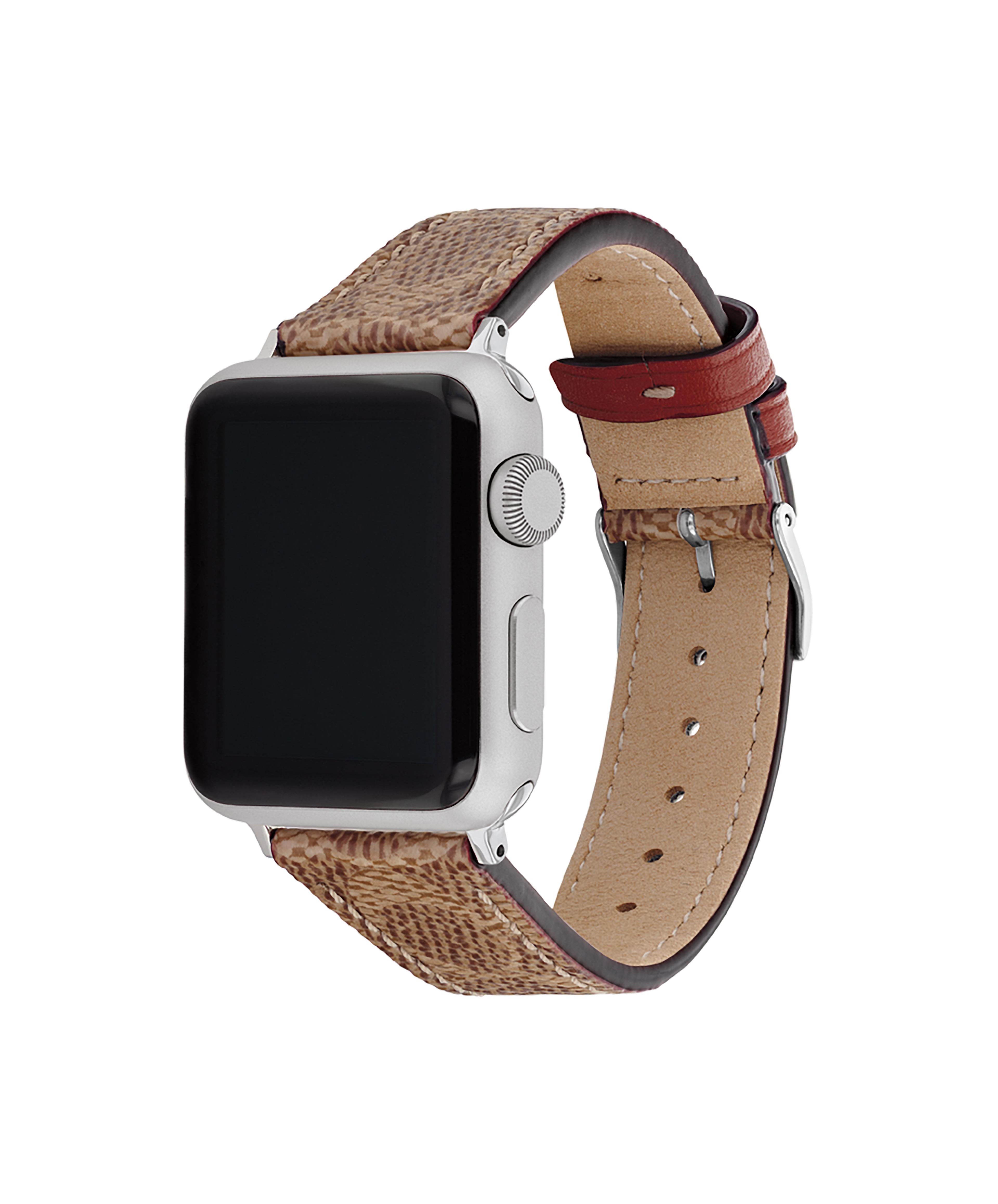 Tan Canvas Apple Watch Strap w/ "C" Logos 38mm & 40mm