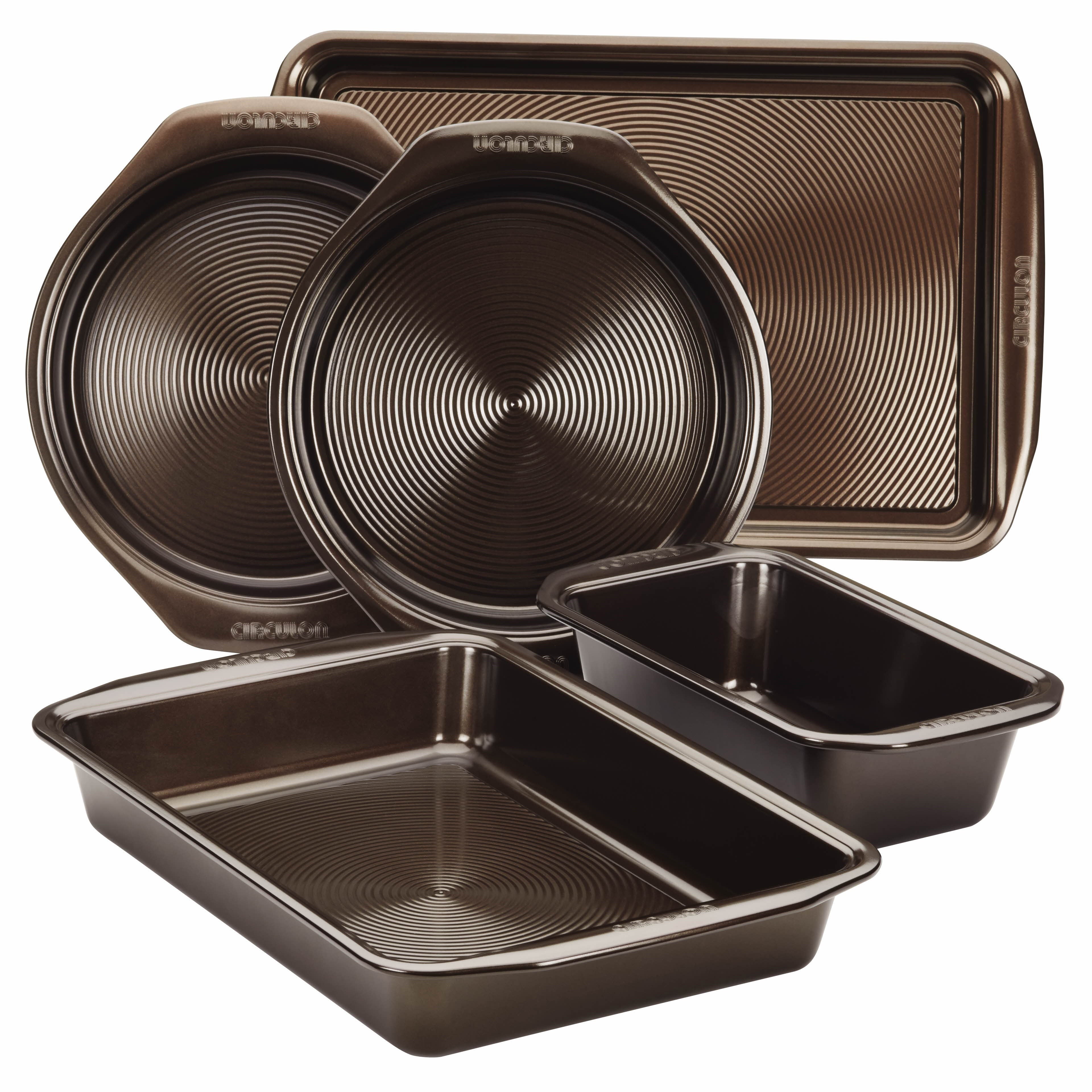 5pc Bakeware Set Chocolate Brown