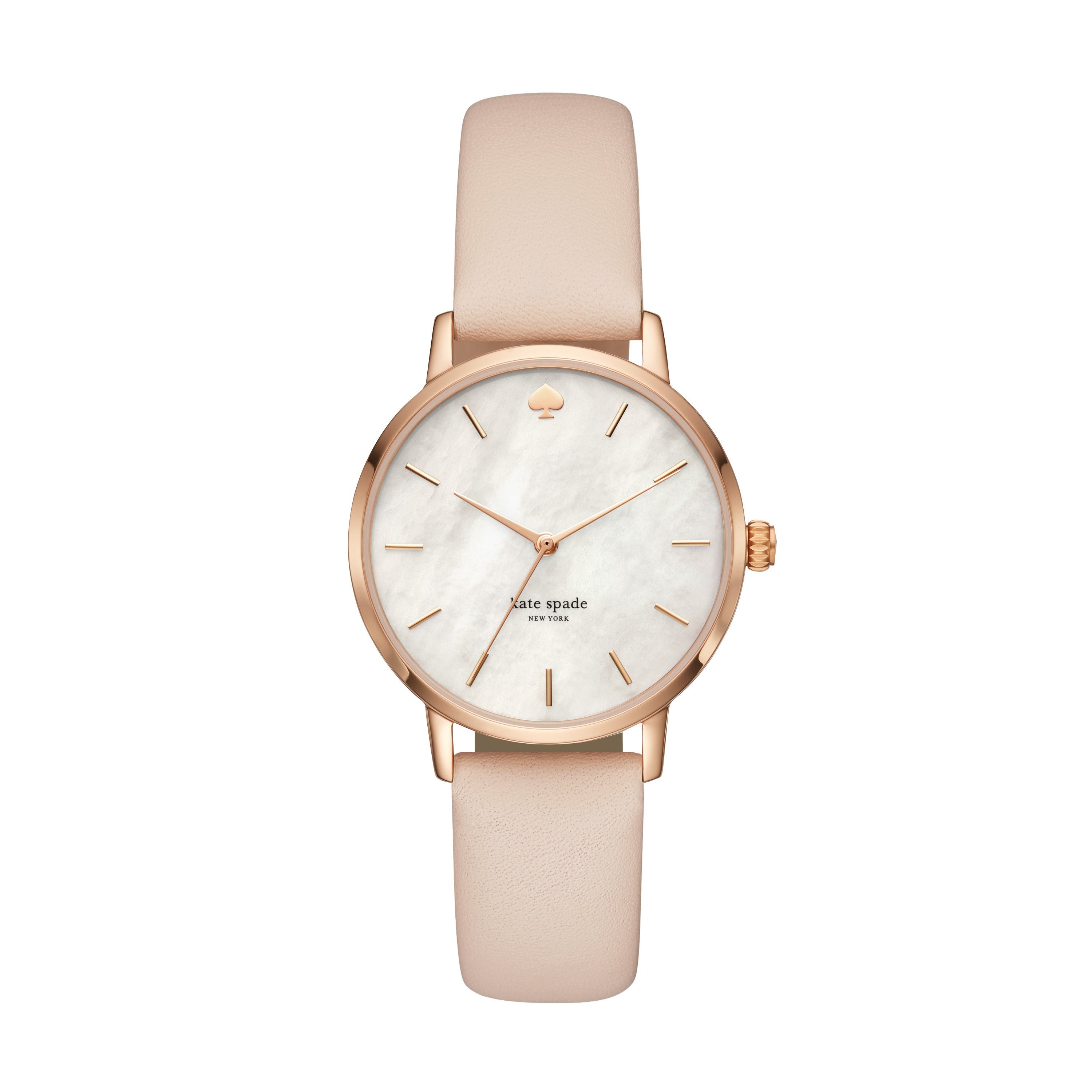 Ladies Metro Tan Leather Strap Watch Mother-of-Pearl Dial